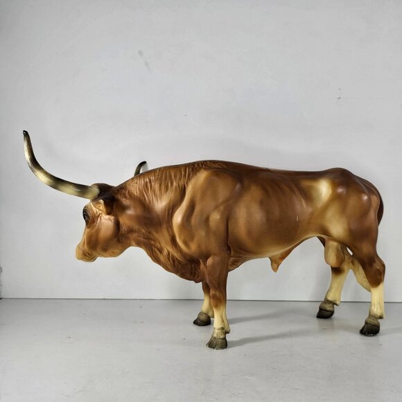 Breyer Texas Longhorn Bull Cow #75 Black Eye Shading - Picture 5 of 16